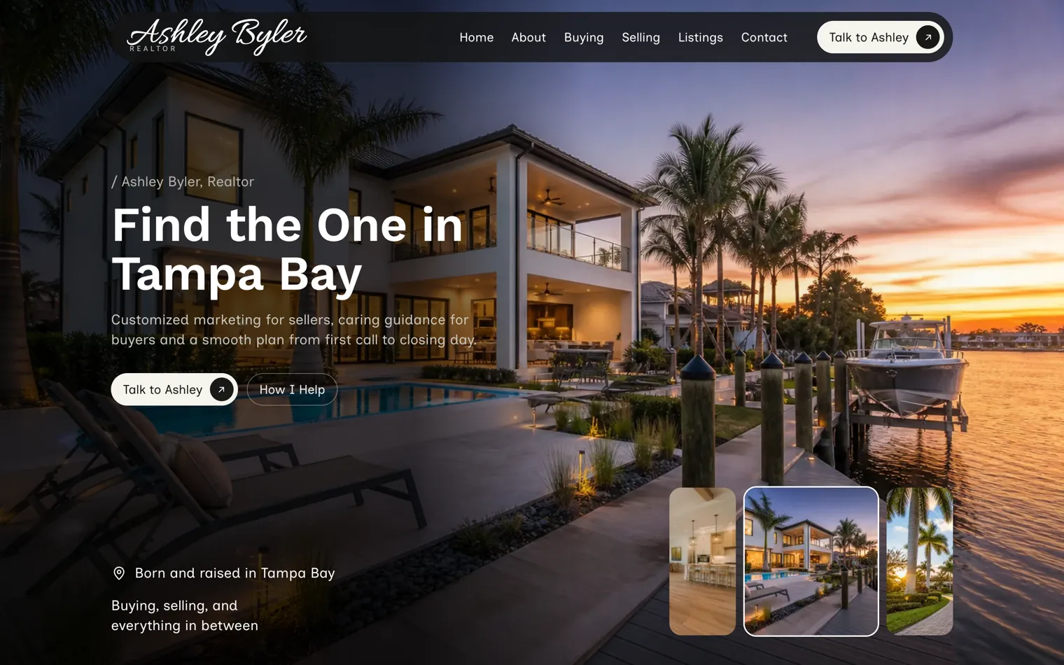 Ashley Byler, Realtor, a tampa bay realtor website built by Ziwi