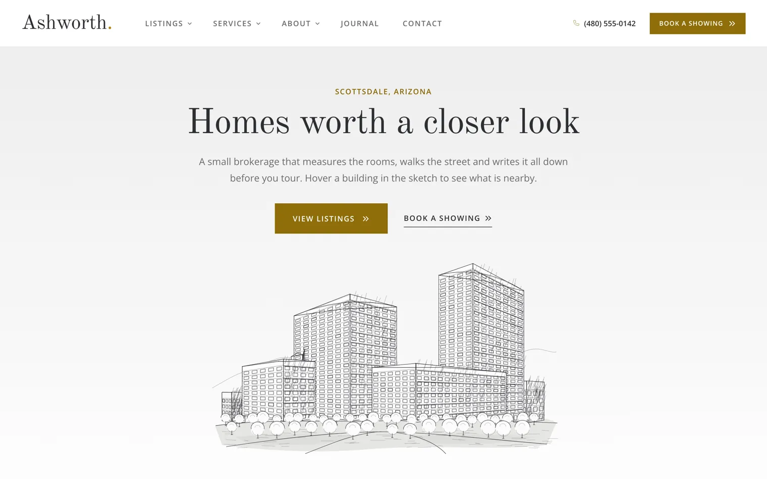 Ashworth Properties, a real estate brokerage, scottsdale website built by Ziwi