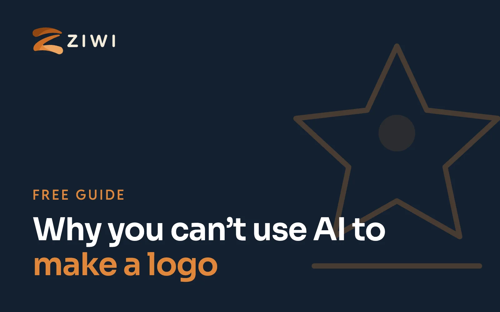 Why you can't use AI to make a logo, a free guide from Ziwi Marketing
