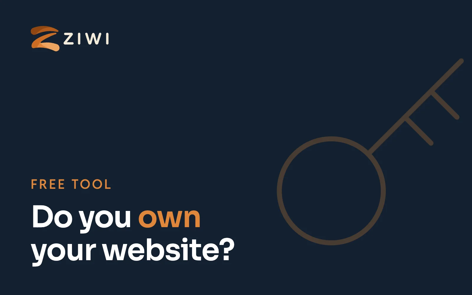 Do you own your website?, a free tool from Ziwi Marketing