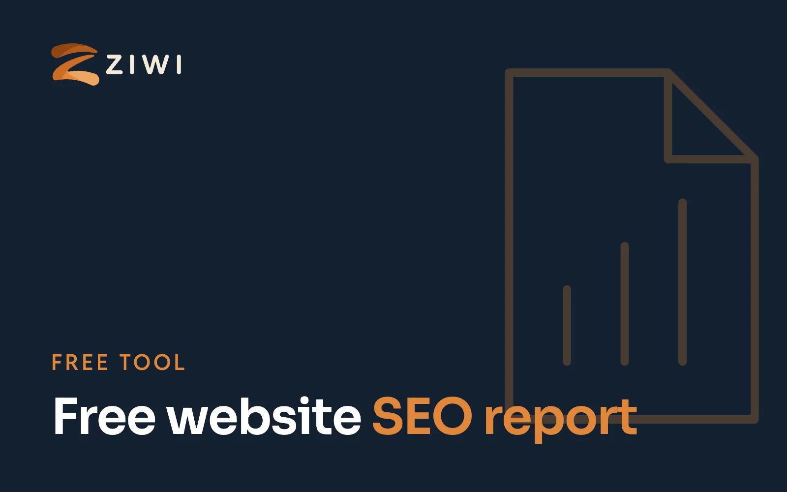 Free website SEO report, a free tool from Ziwi Marketing
